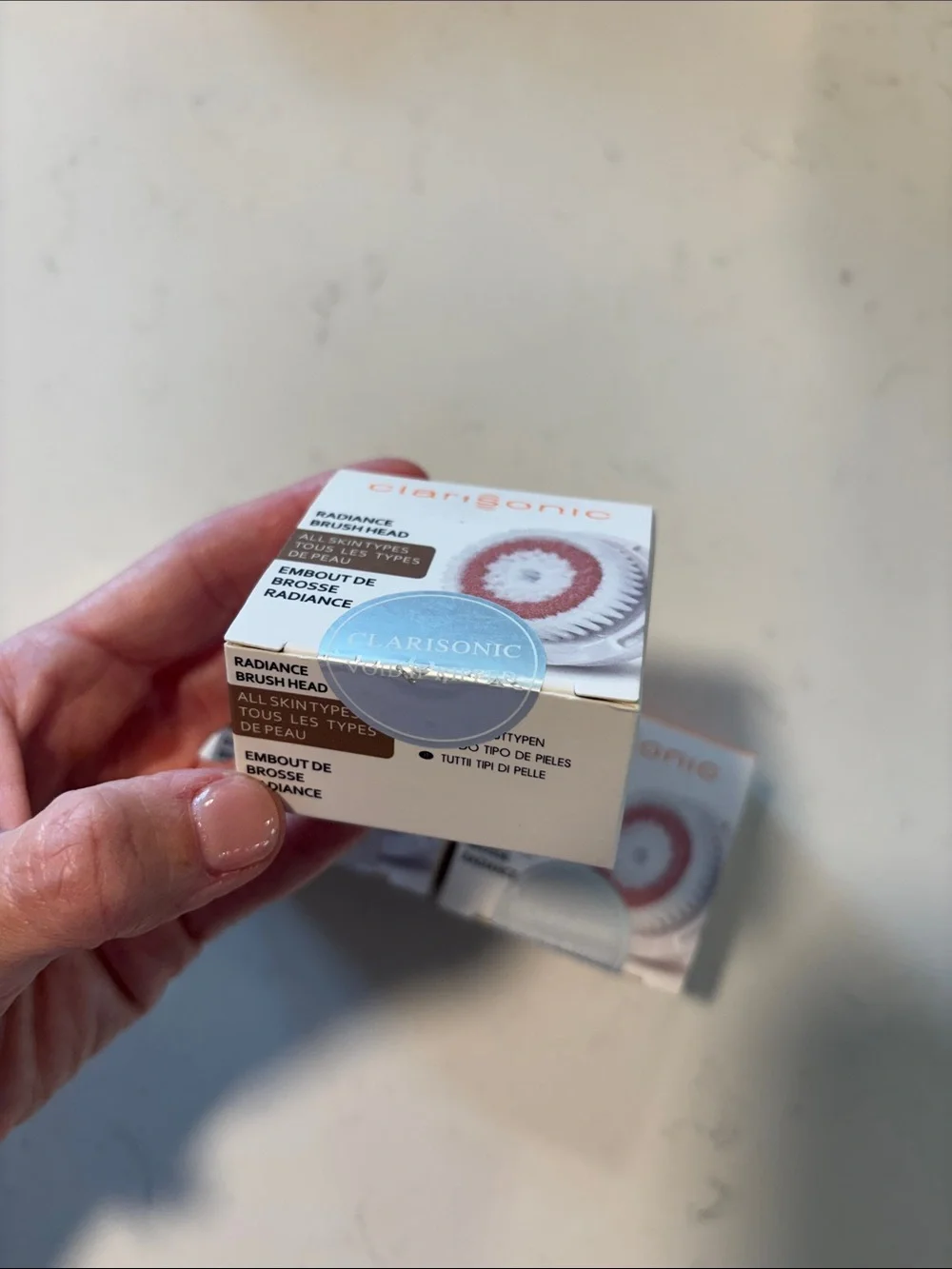 NEW Clarisonic White and Pink Radiance Brush Heads (Pack of 3) For all skin type